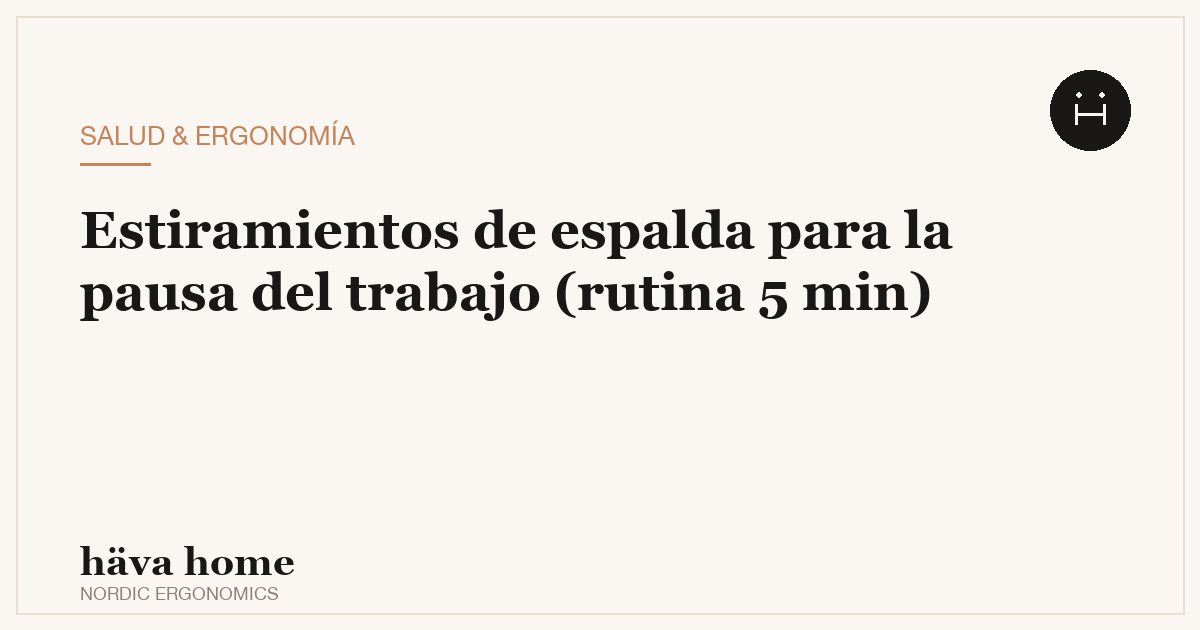 Estiramientos de espalda en el trabajo en 5 minutos (rutina completa)