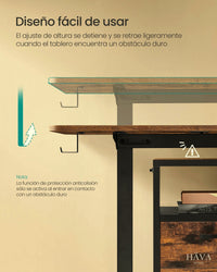 Häva Desk — Escritorio Elevable Eléctrico 160×70 cm - 6